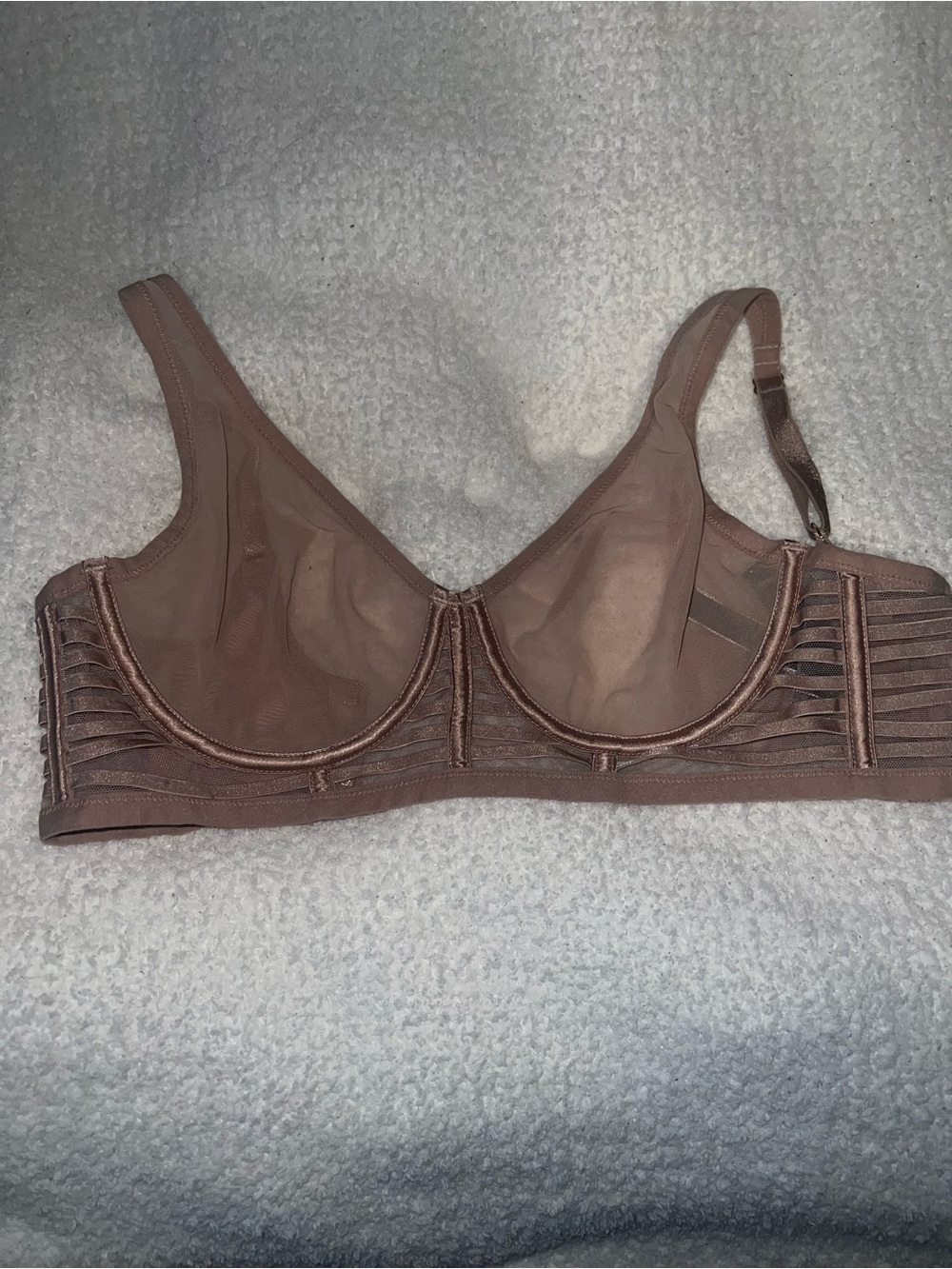 Victoria's Secret Sheer Underwire Bra in Dusty Rose